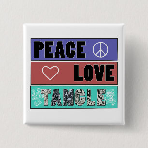 Frieden, Liebe u. Verwicklungs-Knopf Button