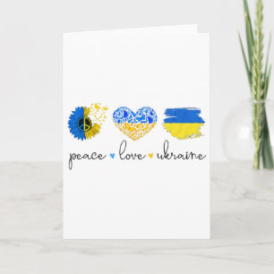 Frieden Liebe Ukraine Ukrainische Flaggenfarben Uk Karte