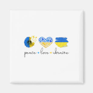 Frieden Liebe Ukraine Ukrainische Flaggenfarben Uk Magnet