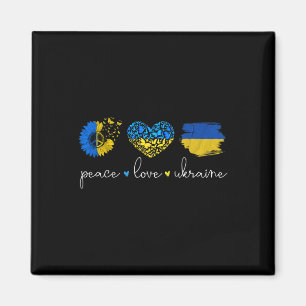 Frieden Liebe Ukraine Ukrainische Flaggenfarben Uk Magnet