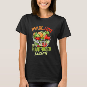 Frieden, Liebe und auf Pflanze basierende lebende T-Shirt