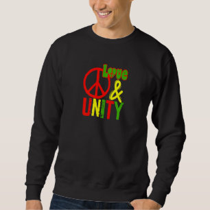 Frieden Liebe und Einheit Jamaika Reggae Musik Ras Sweatshirt