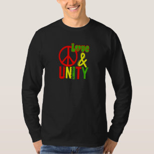 Frieden Liebe und Einheit Jamaika Reggae Musik Ras T-Shirt