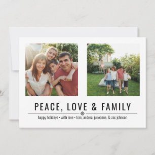Frieden Liebe und Familie 2 Foto Feiertagskarte