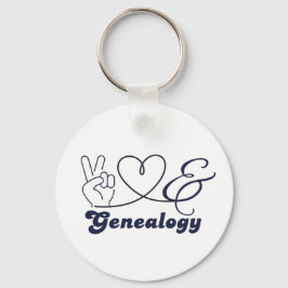 Frieden Liebe und Genealogie Schlüsselanhänger