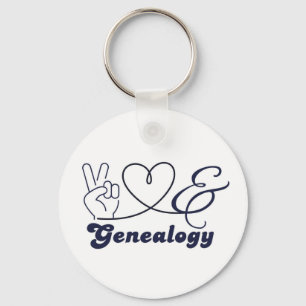 Frieden, Liebe und Genealogie Schlüsselanhänger