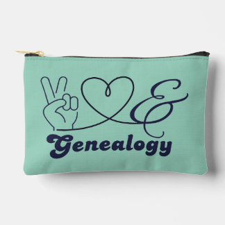 Frieden Liebe und Genealogie Zubehörtasche