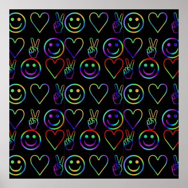 FRIEDEN, LIEBE UND GLÜCKLICH POSTER (Vorne)