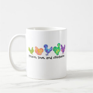 Frieden, Liebe und Huhn-Tasse Tasse