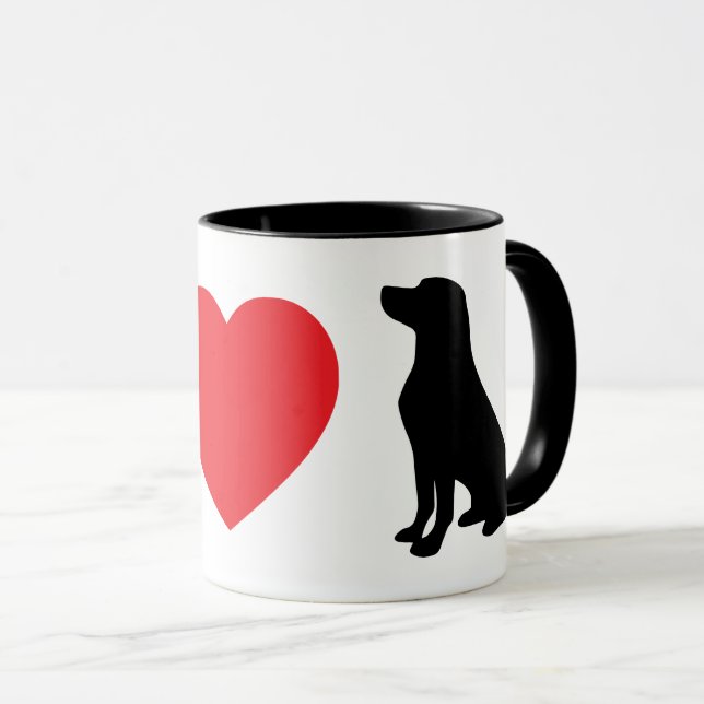 Frieden, Liebe und Hunde Tasse (VorderseiteRechts)