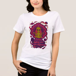 Frieden Liebe und kosmische Ausrichtung – Kosmisch Tri-Blend Shirt