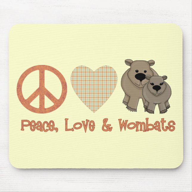 Frieden, Liebe und Lager; Wombats Mousepad (Vorne)