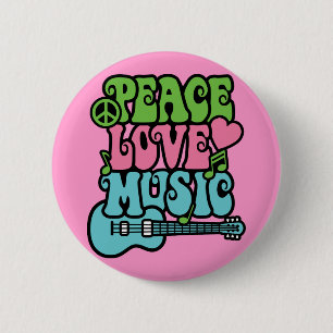 Frieden, Liebe und Musik Button