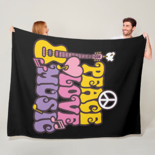 Frieden, Liebe und Musik - Fleece Blanket