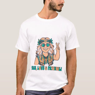Frieden Liebe Und Patchouli Hippie T-Shirt
