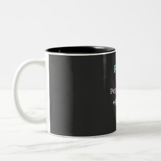 Frieden, Liebe und Pfefferminze Zweifarbige Tasse