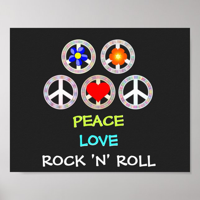 Frieden, Liebe und Rock 'n' Roll Poster (Vorne)