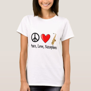 Frieden, Liebe und Saxophone T-Shirt