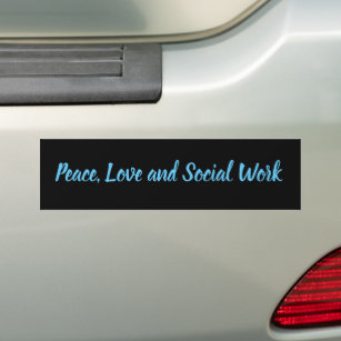 Frieden, Liebe und soziale Arbeit Autoaufkleber