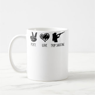 Frieden Liebe Und Trap-Schiessen Kaffeetasse
