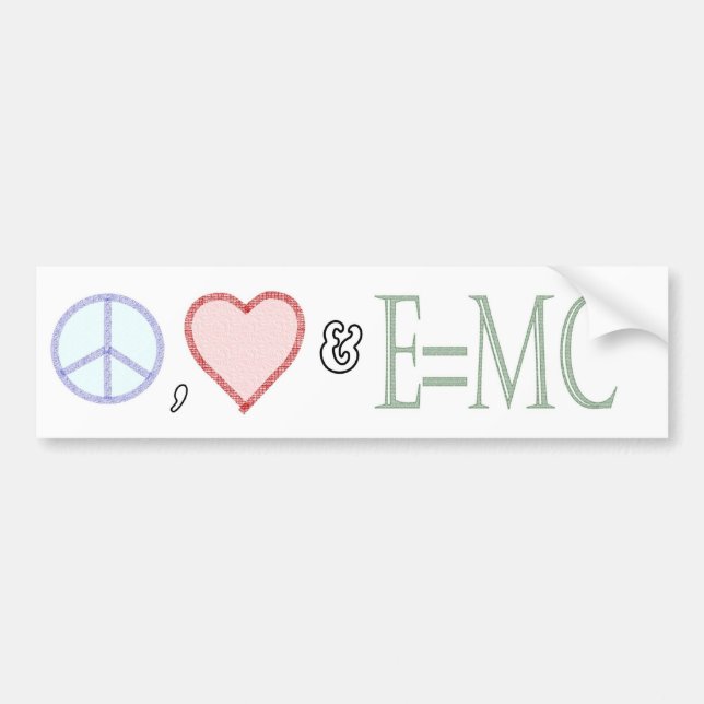 Frieden, Liebe und Verständnis Autoaufkleber (Vorne)