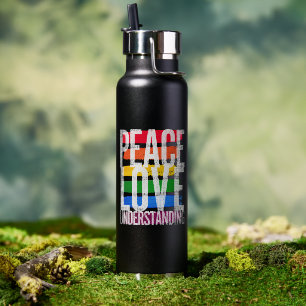 Frieden Liebe und Verständnis Vakuumisoliert Trinkflasche