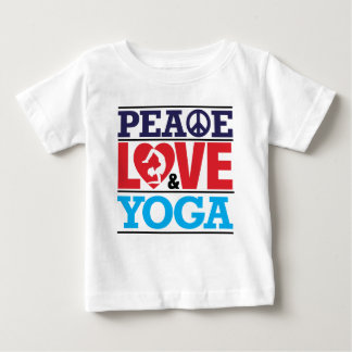 Frieden, Liebe und Yoga Baby T-shirt