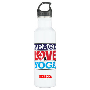 Frieden, Liebe und Yoga-Freiheits-Flasche Trinkflasche