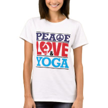 Frieden, Liebe und Yoga-Shirt