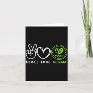 Frieden Liebe Vegan Retro Vegan Liebhaber vegane K Karte