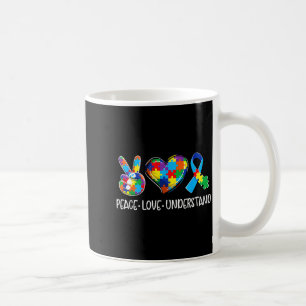 Frieden Liebe verstehen Autismus Bewusstsein autis Kaffeetasse