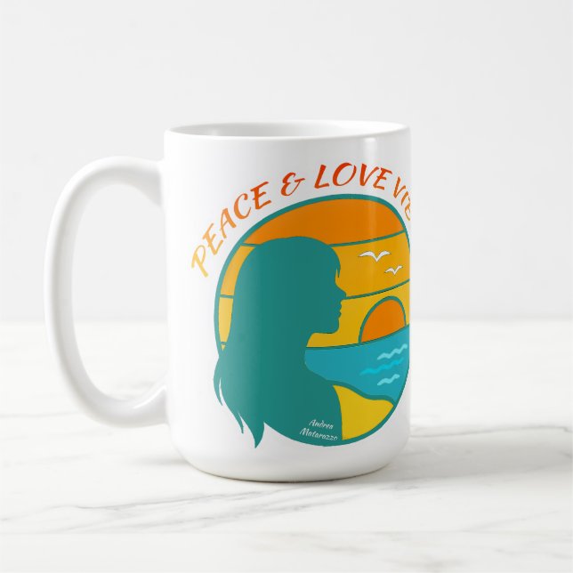 Frieden & Liebe Vibes Kaffeetasse (Links)