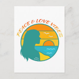 Frieden & Liebe Vibes Postkarte