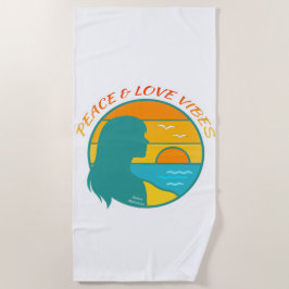 Frieden & Liebe Vibes Strandtuch