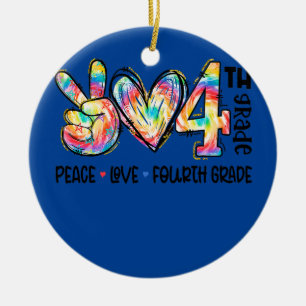 Frieden Liebe Viertklässler-Lehrer-Geschenk Lustig Keramik Ornament