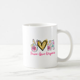 Frieden Liebe Virginia Floral Vintage Virginia Sto Kaffeetasse