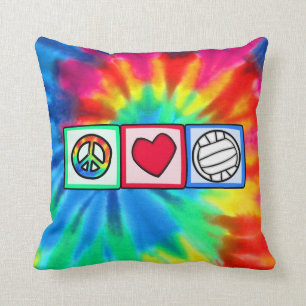 Frieden, Liebe, Volleyball Kissen