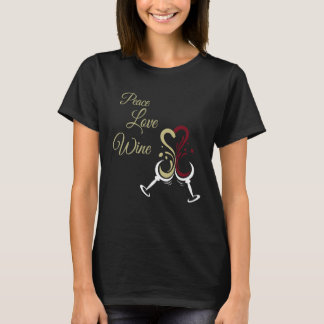 Frieden Liebe Wein Slim Fit T-Shirt