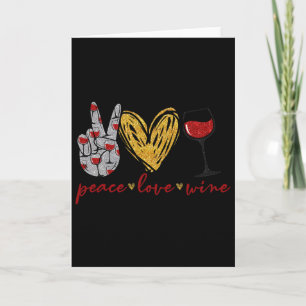 Frieden Liebe Wein Spaß Weinkenner Trinkteam Und  Karte