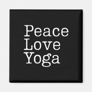 Frieden Liebe Yoga Achtsames Wohlbefinden Workout Magnet
