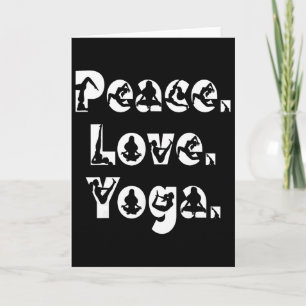Frieden Liebe Yoga Achtsamkeit Zen Meditation Yogi Karte