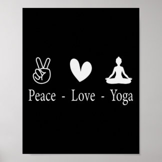 Frieden Liebe Yoga - Yoga Liebhaber Poster