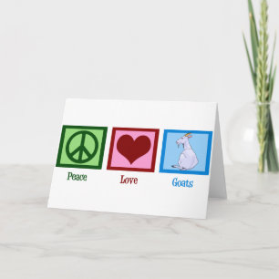 Frieden Liebe Ziegen Karte