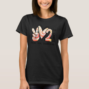 Frieden Liebe Zweitklässler-Lehrerin Mädchen Team  T-Shirt