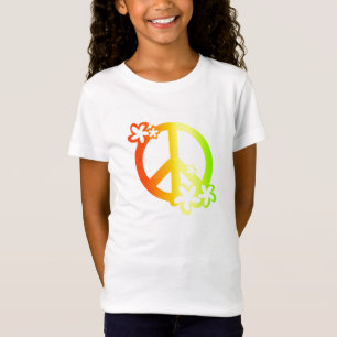 Frieden mit Blumen rasta Farben T-Shirt