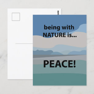 Frieden mit der Natur ist Frieden Postkarte