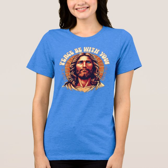 Frieden mit Ihnen T - Shirt Tri-Blend-Shirt (Vorderseite)