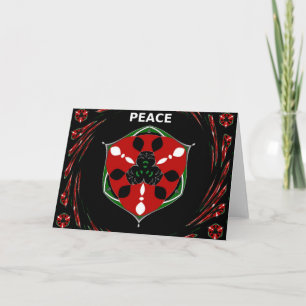 "Frieden: mit Schild-Emblem" Kunstprint Karte