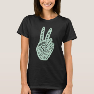 Frieden nicht Krieg, Frieden, Handzeichen 10 T-Shirt
