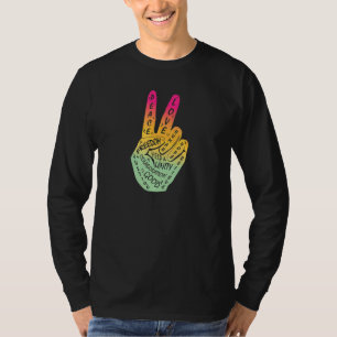 Frieden nicht Krieg Frieden machen Handzeichen 3 T-Shirt